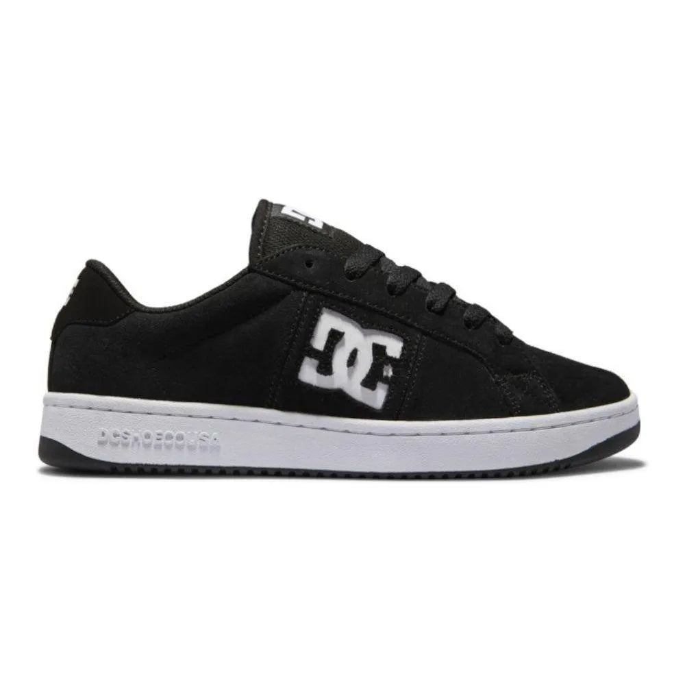 DC Kids Striker BKW Boys Black Skate Shoes - Comfortable & Durable Sneakers for Active Boys - Perfect for Skateboarding, School & Everyday Wear