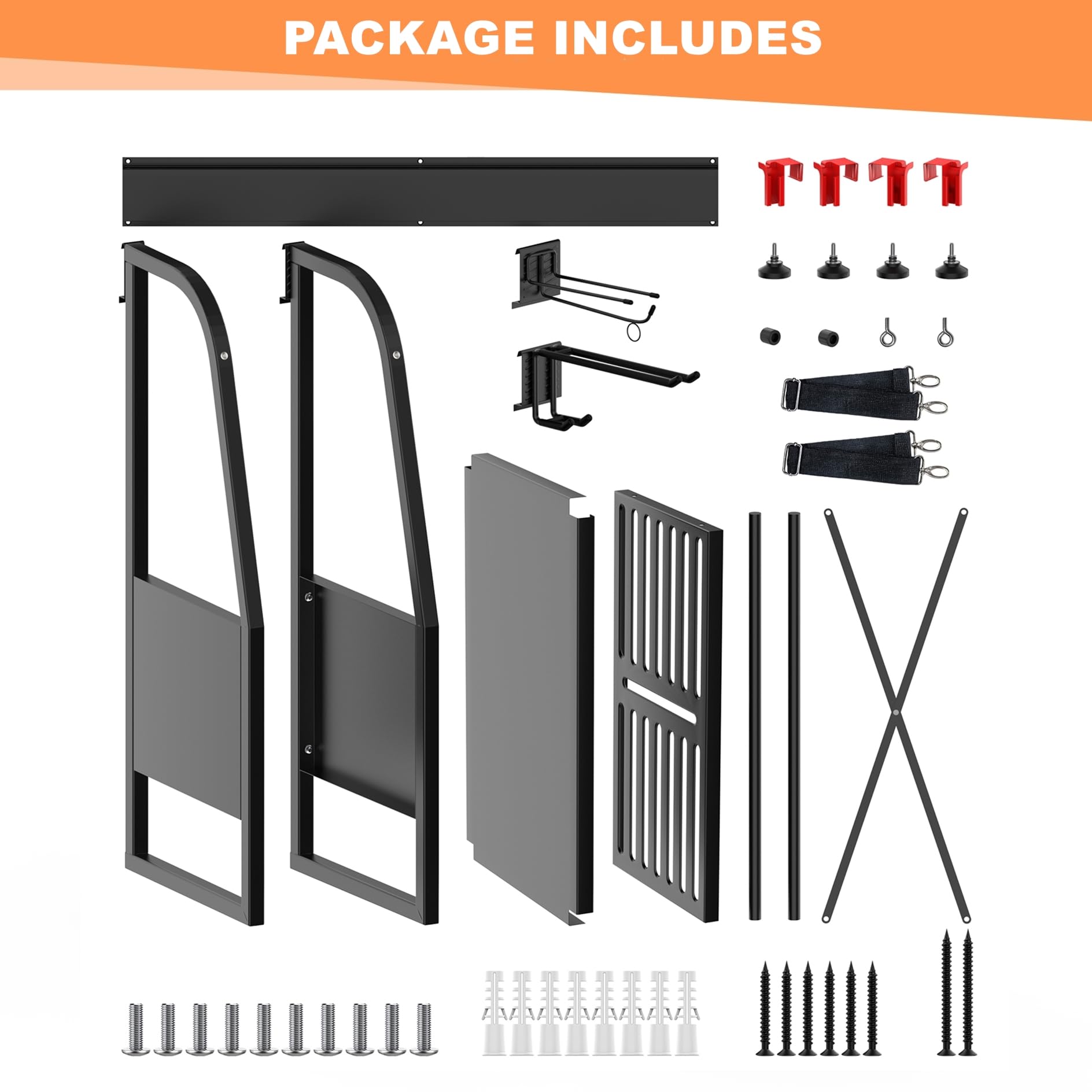 Wall Mount Golf Bag Organizer - Heavy Duty 2 Bag Storage Rack for Golf Clubs & Accessories - Space Saving Garage, Basement, Shed Organization - Perfect for Golf Enthusiasts & Home Storage Solutions