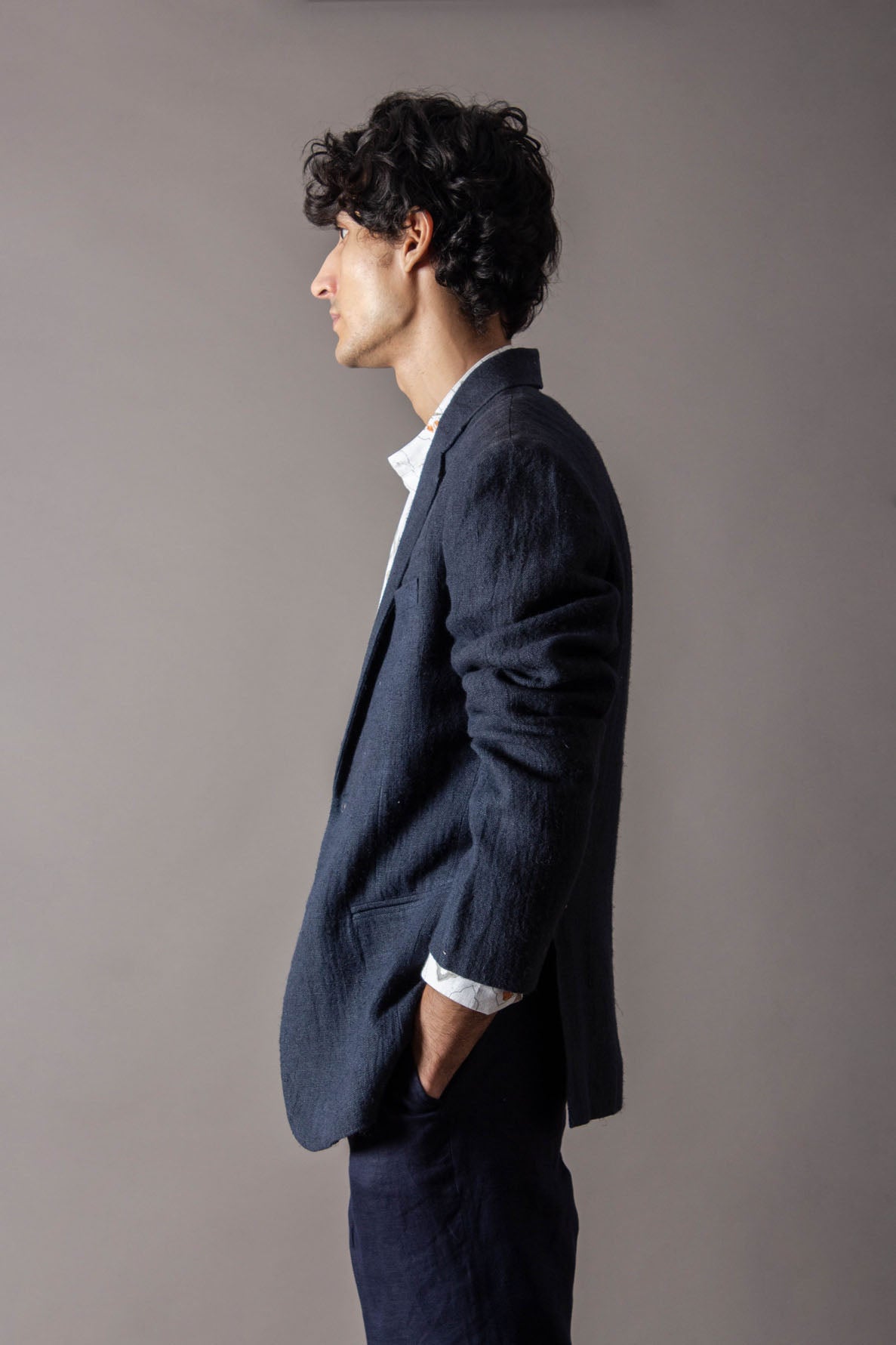 Premium Rana Blazer - Heavyweight Linen Navy Blue Blazer for Women | Business Casual & Office Wear | Perfect for Work, Meetings & Formal Events