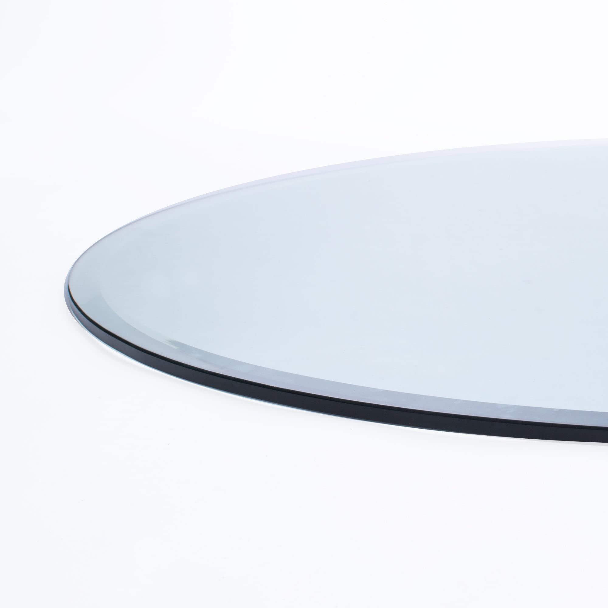 Spancraft 36 Inch Round 3/4 Inch Thick Clear Tempered Glass Table Top with Beveled Edge - Replacement Glass for Dining Tables, End Tables, Coffee Tables & Outdoor Patio Furniture - Perfect for Home, Restaurant & Garden Decor
