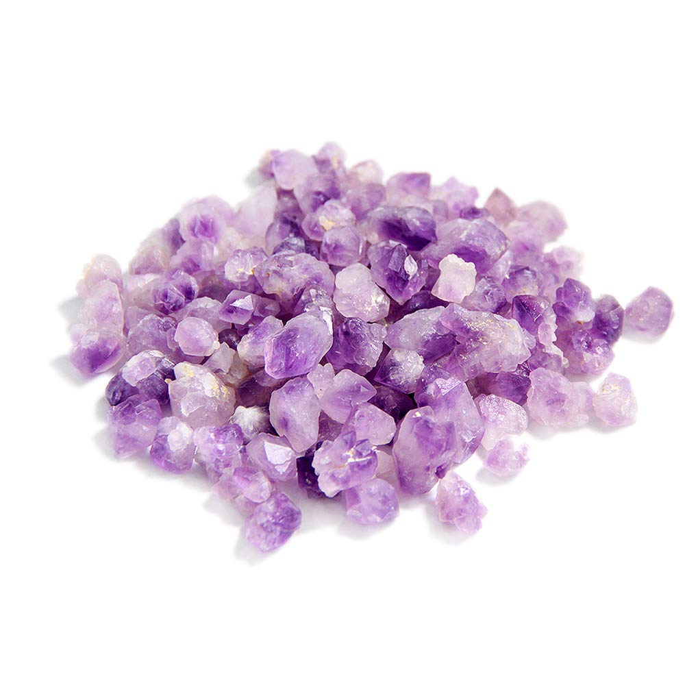 1lb Natural Amethyst Clusters & Chips - Raw Healing Crystals for Jewelry Making, Home Decor, Meditation & Energy Cleansing | Vase Filler, Craft Supplies & Spiritual Gifts