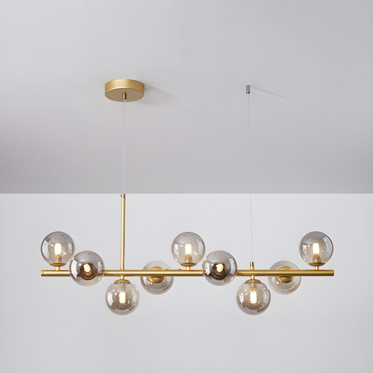 Aurelia Globe Chandelier - Modern Crystal Glass Pendant Light Fixture for Dining Room, Living Room & Bedroom | Elegant Lighting for Home Decor & Interior Design