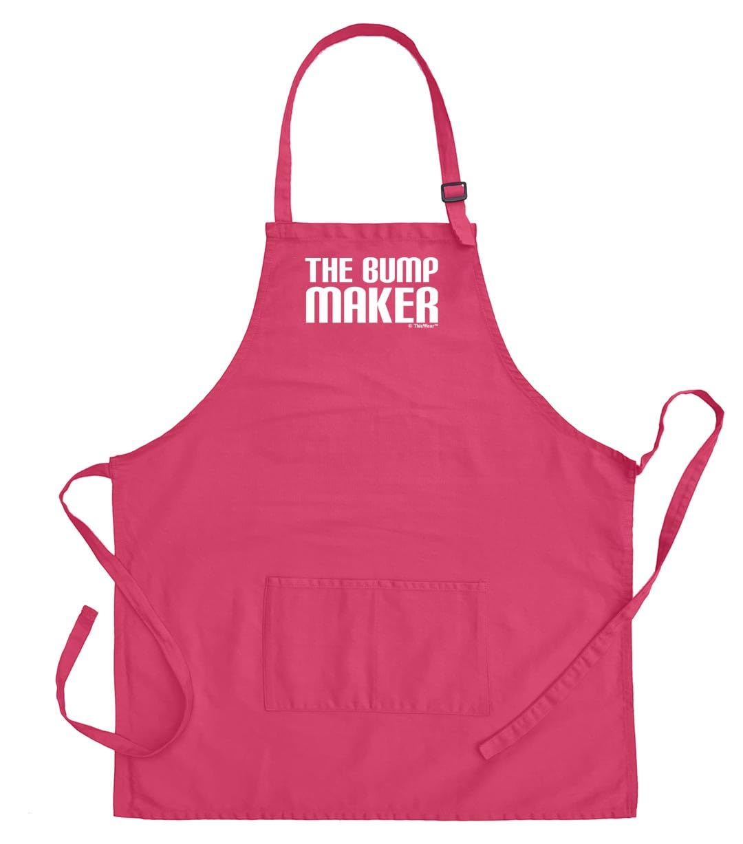 Adjustable Bib Apron with Two Pockets - The Bump Maker - Perfect for Cooking, Gardening & DIY Projects