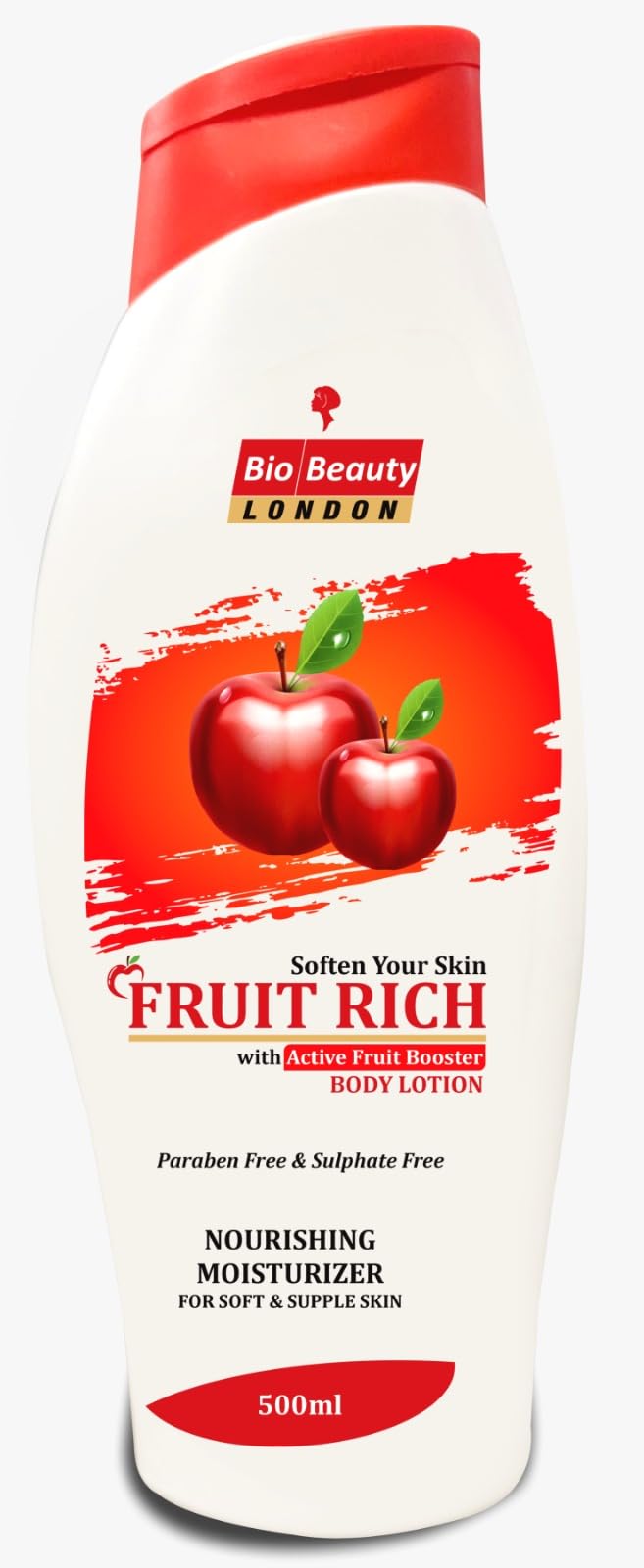 Bio Beauty London Fruit Rich Body Lotion 500ml - Hydrating & Nourishing Moisturizer for Dry Skin, Natural Ingredients for Soft & Smooth Skin | Perfect for Daily Use, After Shower & Nighttime Skincare Routine