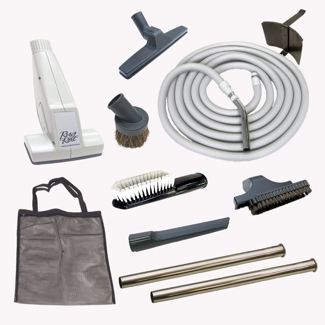 30ft Ultimate Central Vacuum Garage Kit - Heavy Duty Cleaning System for Home, Workshop & Car Detailing | Easy Installation & Powerful Suction