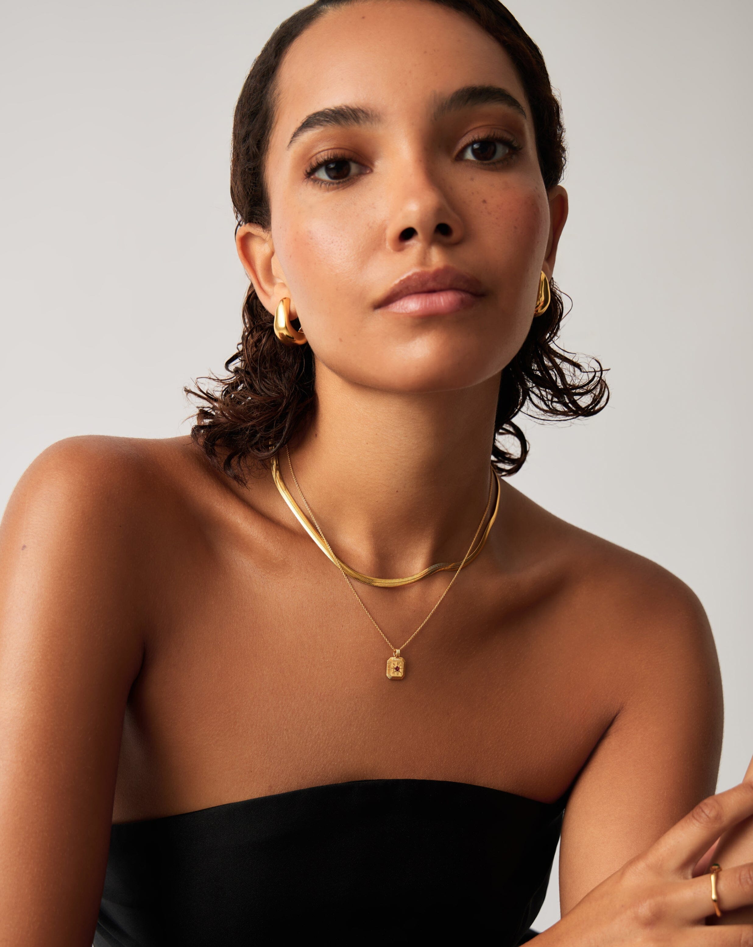 January Birthstone Pendant Necklace - 18k Gold Vermeil Garnet Jewelry for Women | Elegant Gift for Birthday, Anniversary & Special Occasions