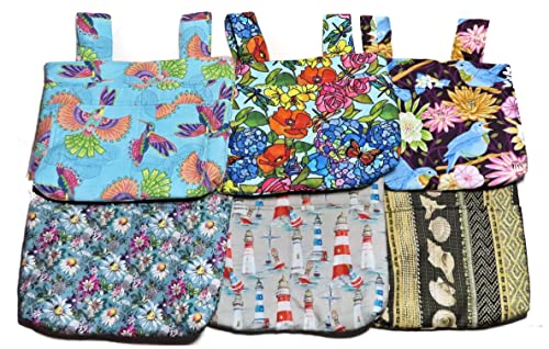 Walker Bag or Wheelchair Bag with Hook and Loop Straps - 3 Pockets Medium Bike Bag for Mobility Aids, Desk Armrest Organizer | Perfect for Daily Use, Travel & Storage