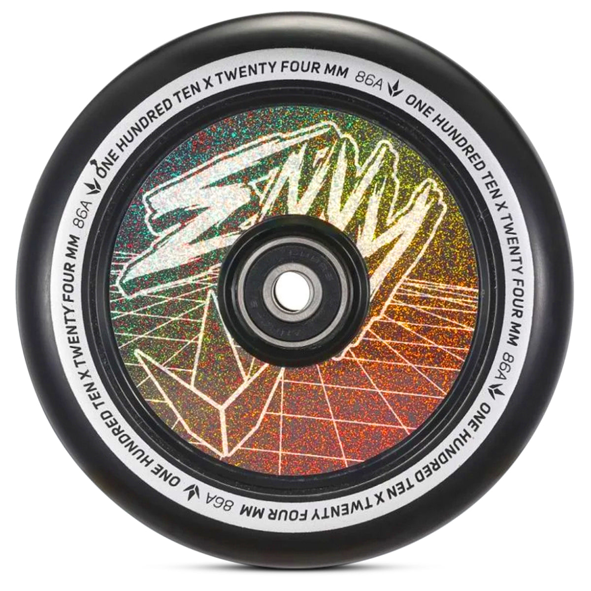 Envy Holographic Skateboard Wheels 110mm - Rainbow Reflective Wheels for Longboards & Cruisers - Perfect for Night Skating & Urban Commuting