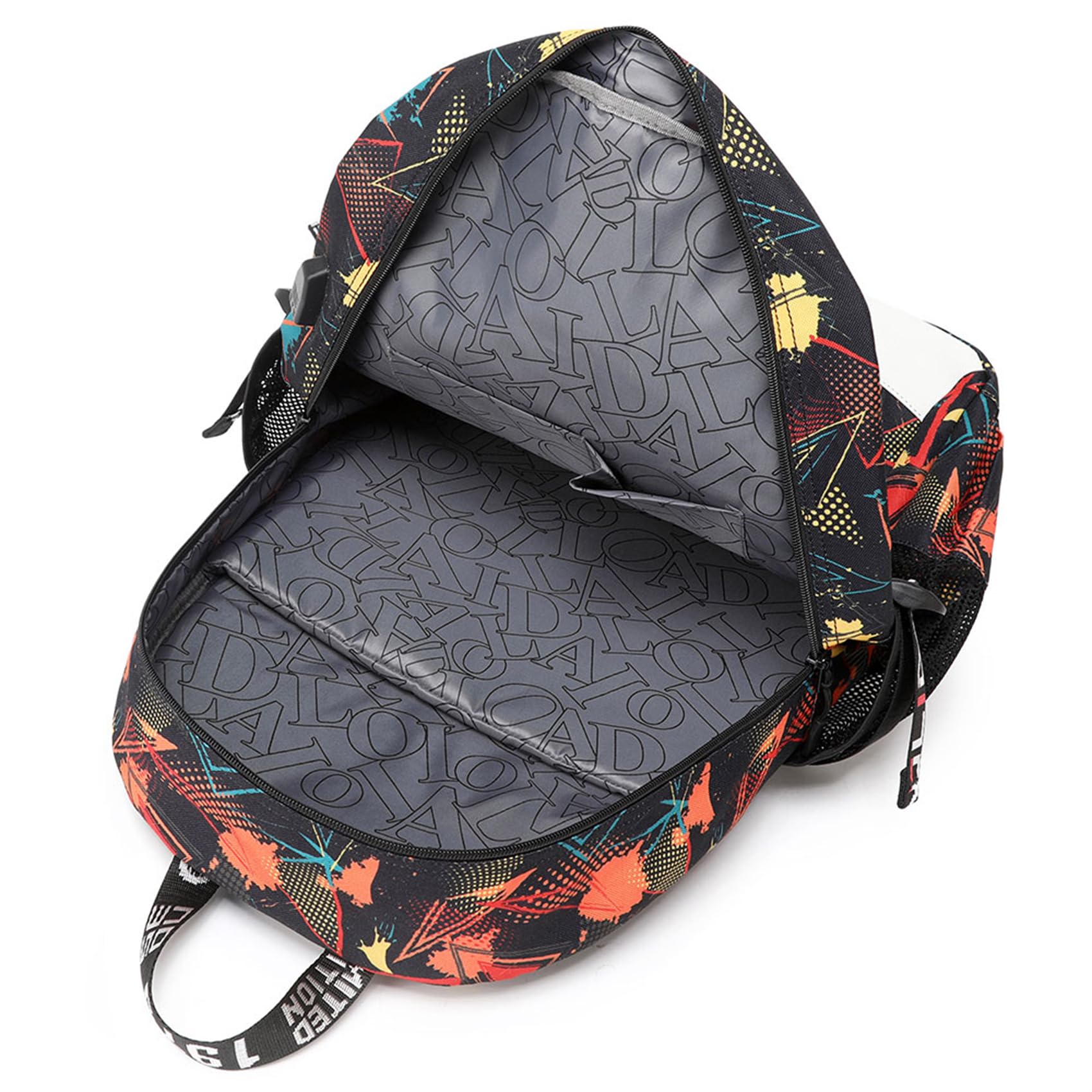 Messi Soccer Stars Backpack for Boys - Lightweight Casual Daypack with USB Charging Port & Headphone Hole - Perfect for School, Travel & Sports Fans
