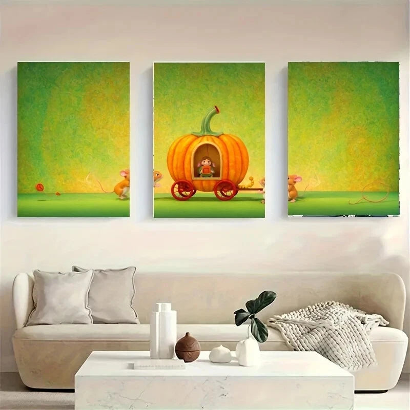 3-Piece Charming Little Boy Metal Wall Art Print - Ready to Hang Nursery Decor for Baby Room, Kids Bedroom & Playroom