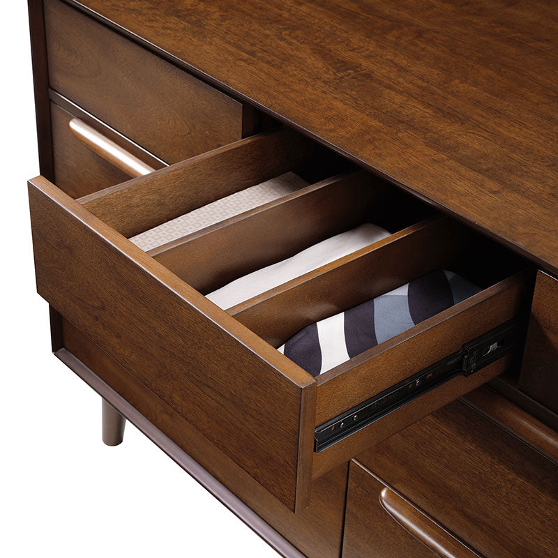 Ileanna Mid Century Modern 7-Drawer Dresser - Solid Wood Bedroom Chest of Drawers for Storage & Organization | Perfect for Master Bedroom, Guest Room & Nursery