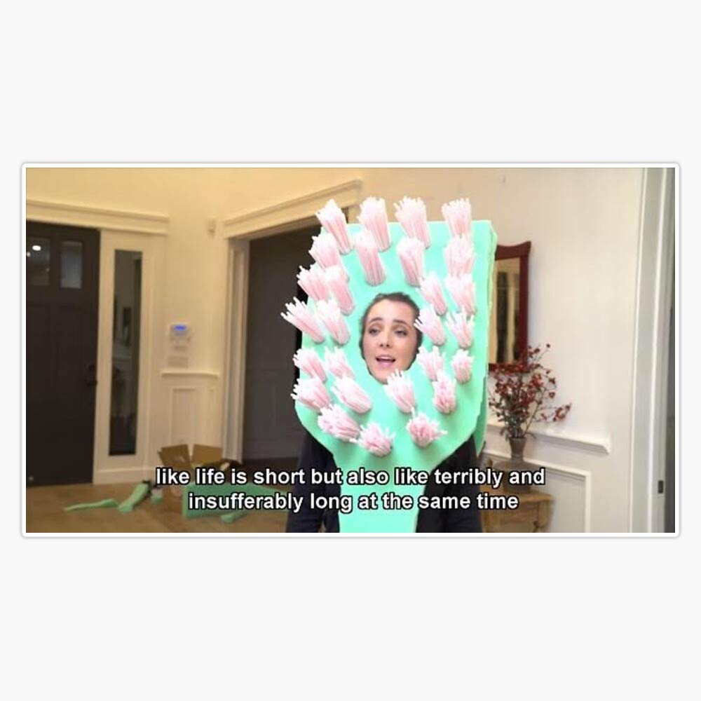 Jenna Marbles Toothbrush Quote Sticker - Funny 5