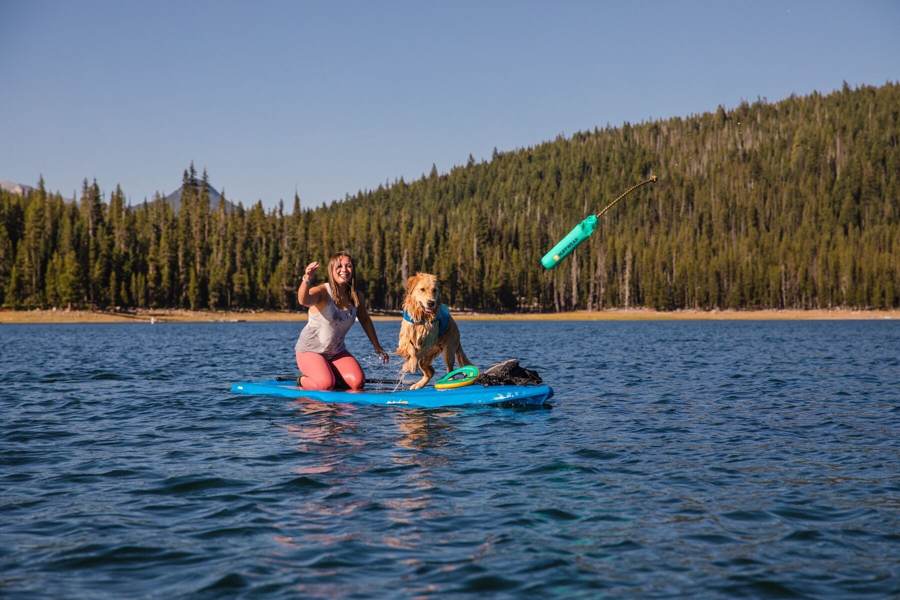 Ruffwear Lunker Floating Foam Dog Toy for Water Play - Campfire Orange, Durable & Fun Chew Toy for Swimming, Fetch & Outdoor Adventures