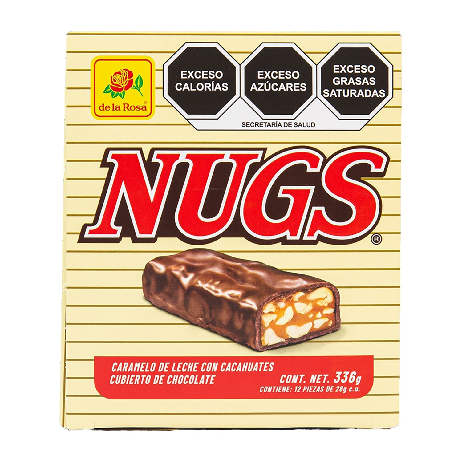 De La Rosa Nugs Candy | 12 Count Box | Mexican Peanut Marzipan Treats for Parties, Gifts & Snacking