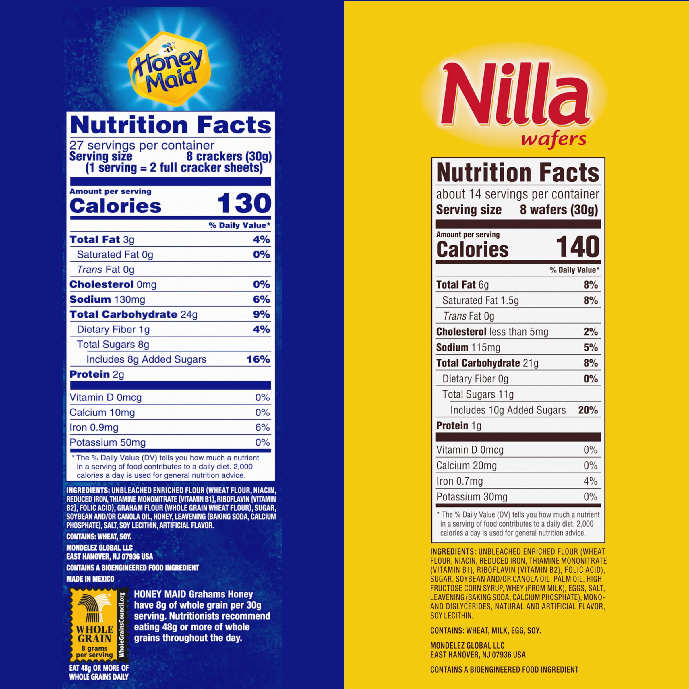 Honey Maid Graham Crackers & Nilla Wafers Cookies Variety Pack - 2 Boxes of Premium Baking Ingredients for Pies, Cheesecakes & Dessert Recipes | Perfect for Snacking, Baking & Party Platters
