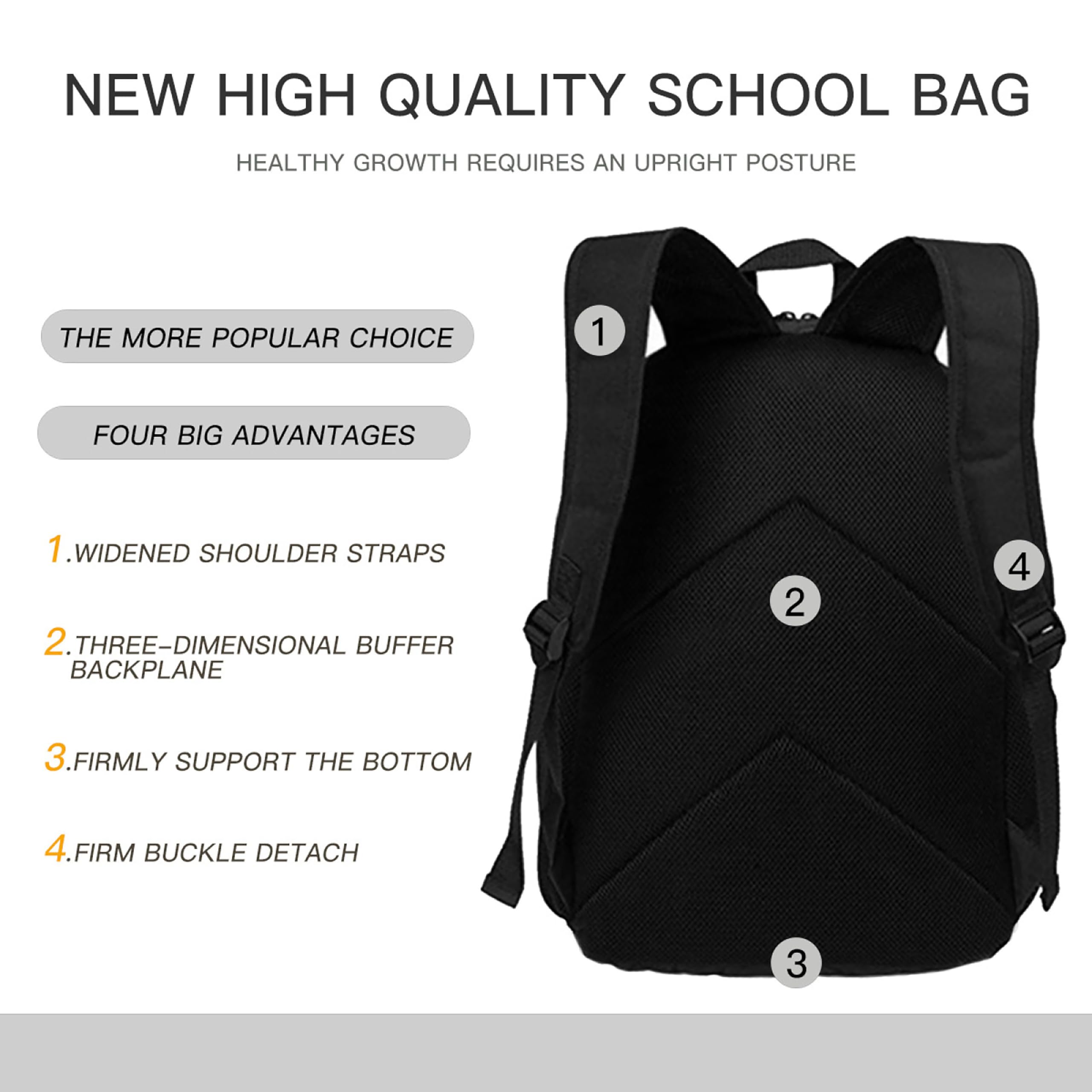 3Pcs Hedgehog Gaming Backpack Set for Kids with Lunch & Pencil Bag - School & Travel