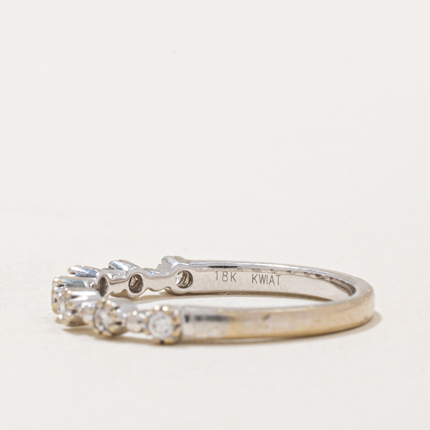 0.16ctw Diamond Semi Eternity Band Ring - Size 6.25 - Wedding, Anniversary & Valentine's Day Gift for Her - Elegant Stackable Ring for Women