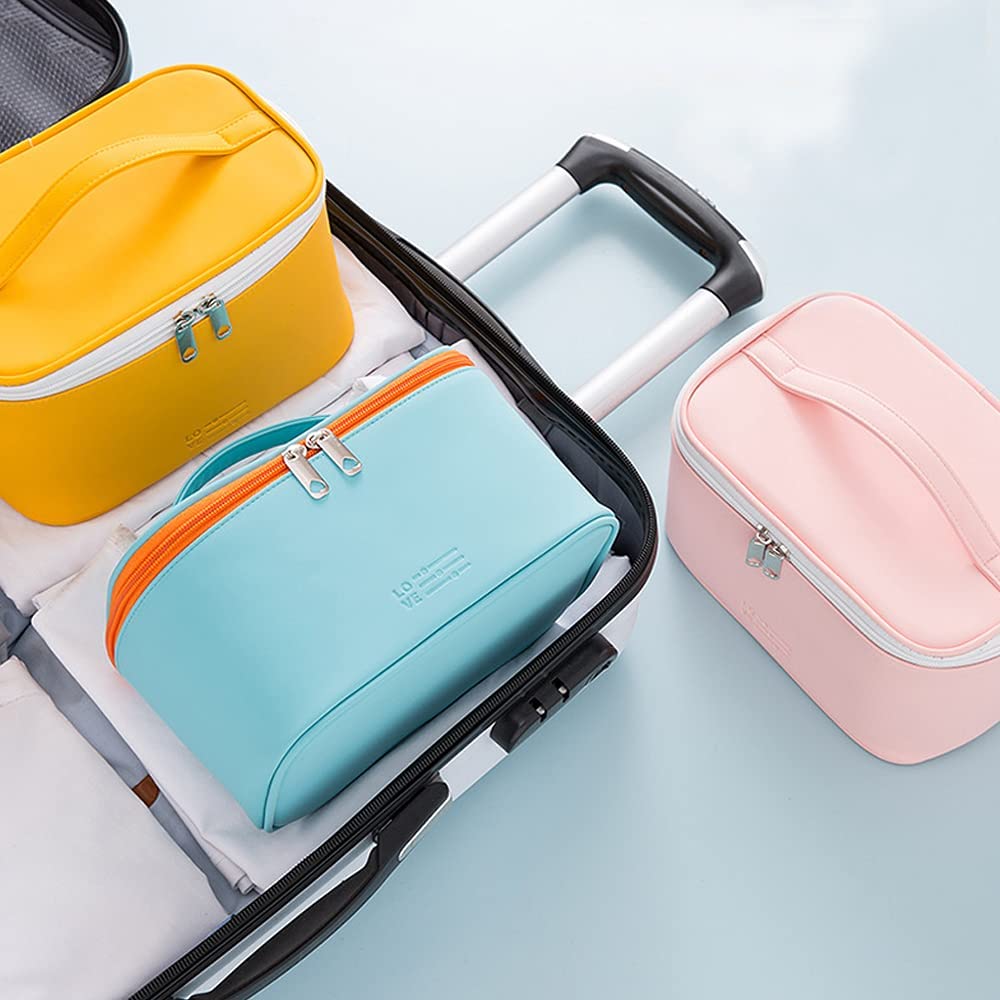 Waterproof Makeup Bag Travel Cosmetic Organizer with Zipper - Portable Toiletry Pouch for Women & Girls | Perfect for Travel, Gym, and Daily Cosmetics Storage