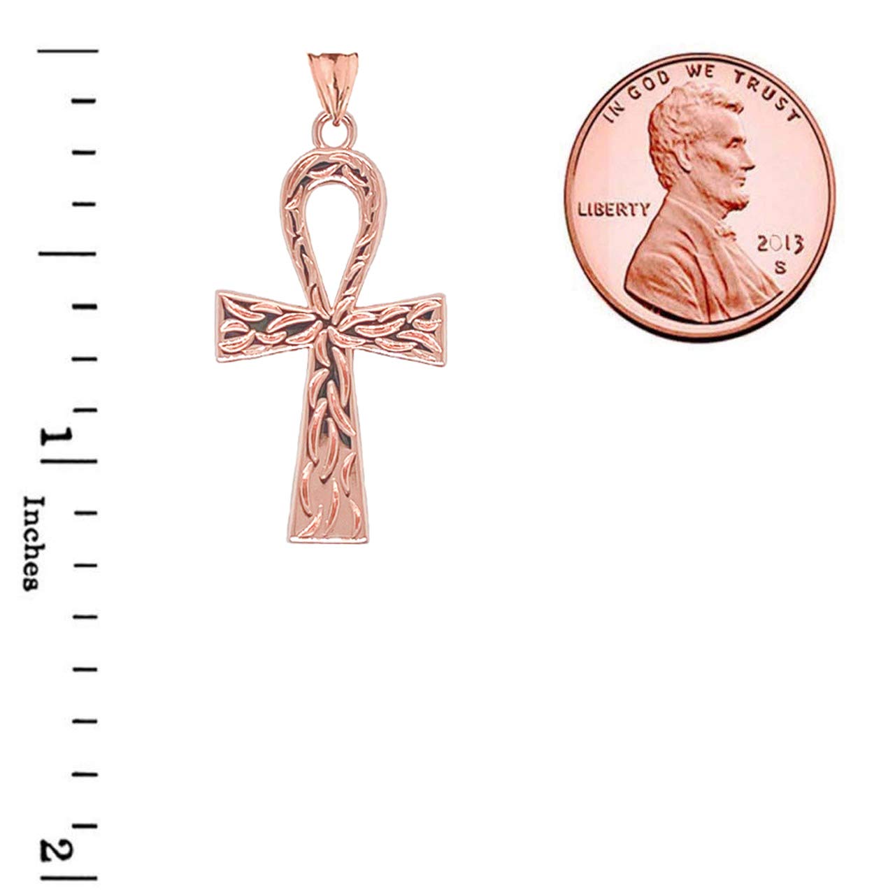 10k Gold Small Ankh Cross Pendant - Certified Egyptian Symbol Necklace for Women & Men - Perfect for Spiritual Jewelry, Gift Giving & Everyday Wear