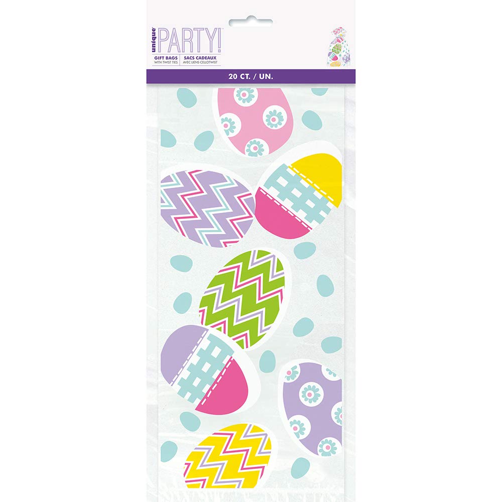 Premium Lilac Easter Cellophane Bags - 20 Pack High Quality Gift Bags for Easter Egg Hunts, Party Favors, Candy Treats & Holiday Gifting - Perfect for Easter Celebrations, Birthday Parties & Baby Showers
