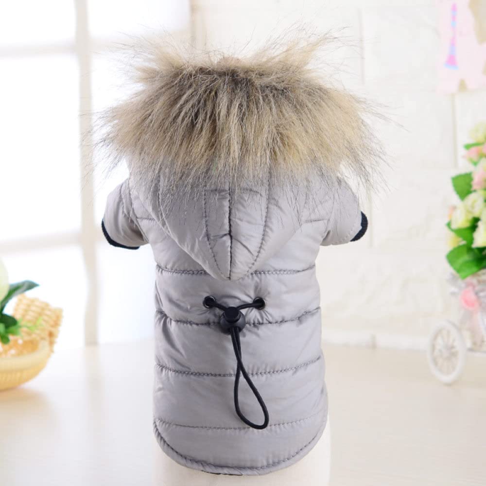 HUANSUN Winter Dog Coat - Warm Thickened Solid Color Pet Jacket for Small & Large Dogs - Red, Green, Gray - Perfect for Outdoor Walks & Cold Weather Protection