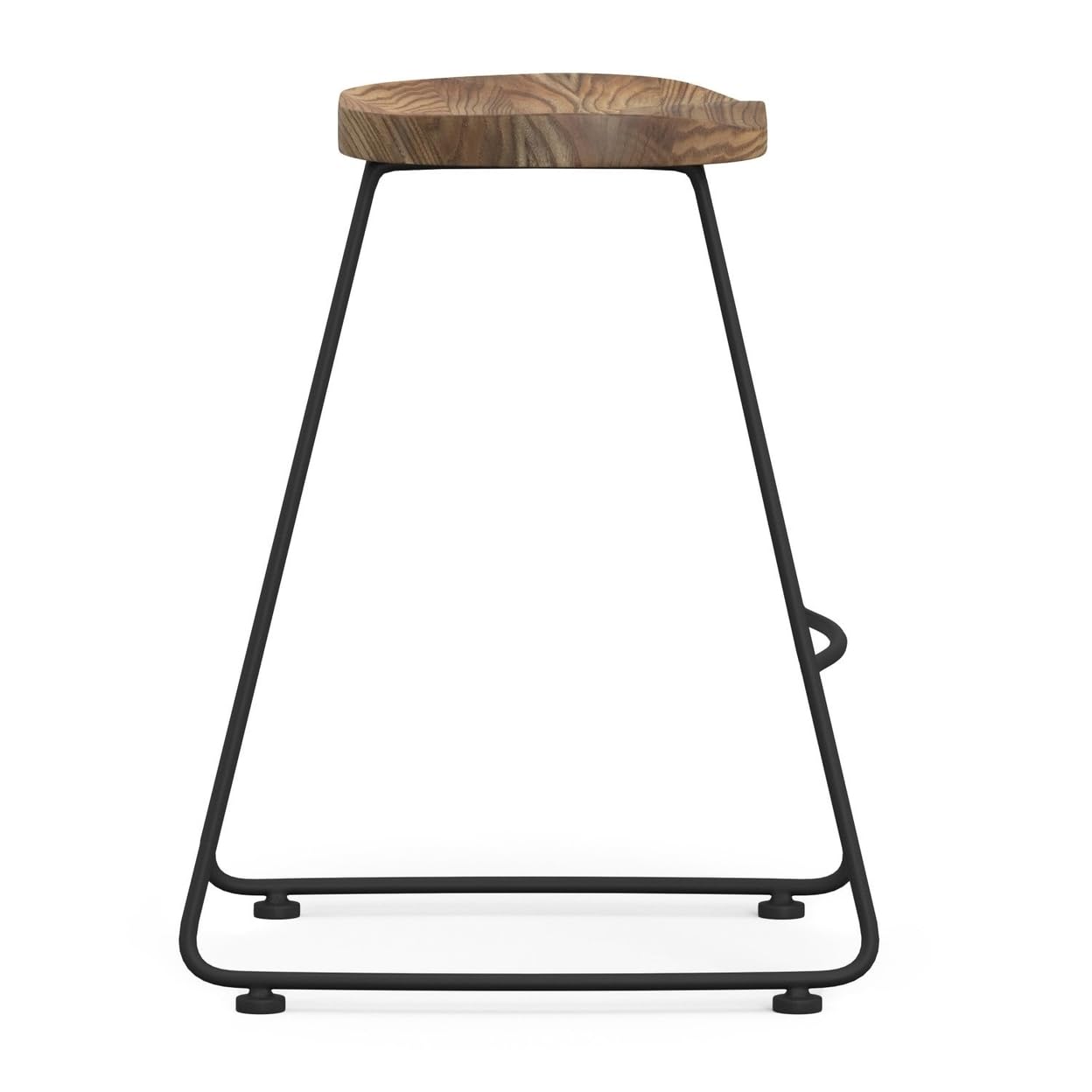 SIMPLIHOME Amberly Rustic Metal 24 Inch Counter Height Bar Stools (Set of 2) - Natural/Black Finish - Perfect for Kitchen Island, Breakfast Nook & Dining Room Decor