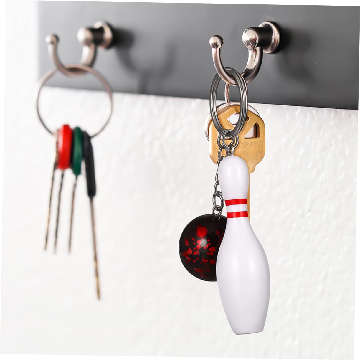 SKISUNO 36 Pcs Bowling Keychain Set - Cute Sports Theme Metal Key Rings for Keys, Bags & Gifts - Perfect for Bowling Enthusiasts, Party Favors & Team Sports Accessories