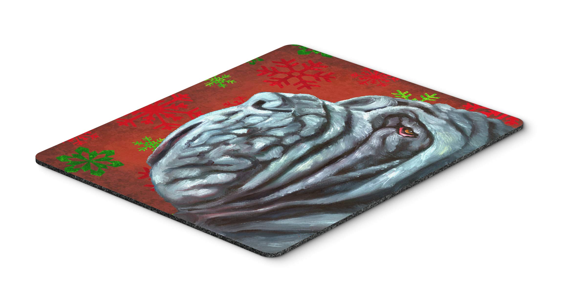 Caroline's Treasures LH9575MP Neapolitan Mastiff Red Snowflakes Holiday Christmas Mouse Pad - Large Washable Non-Slip Desk Mat for Home Office, Gaming & Computer Use | Perfect Gift for Dog Lovers & Christmas Decor