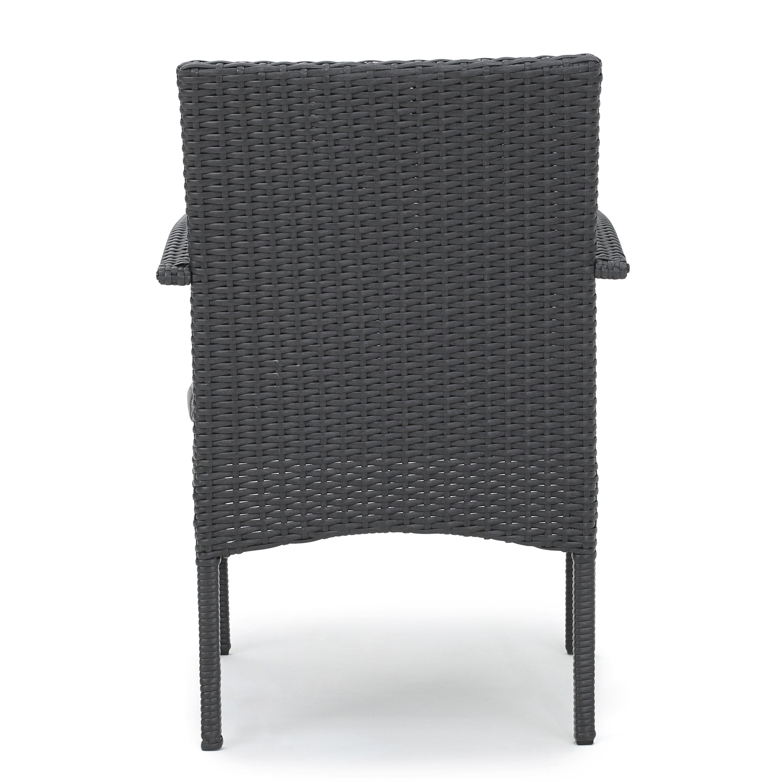 CORDOBA KD PE Wicker Dining Chairs - Set of 2, Rattan Outdoor Patio Chairs for Dining Room, Backyard, Garden & Poolside Relaxation