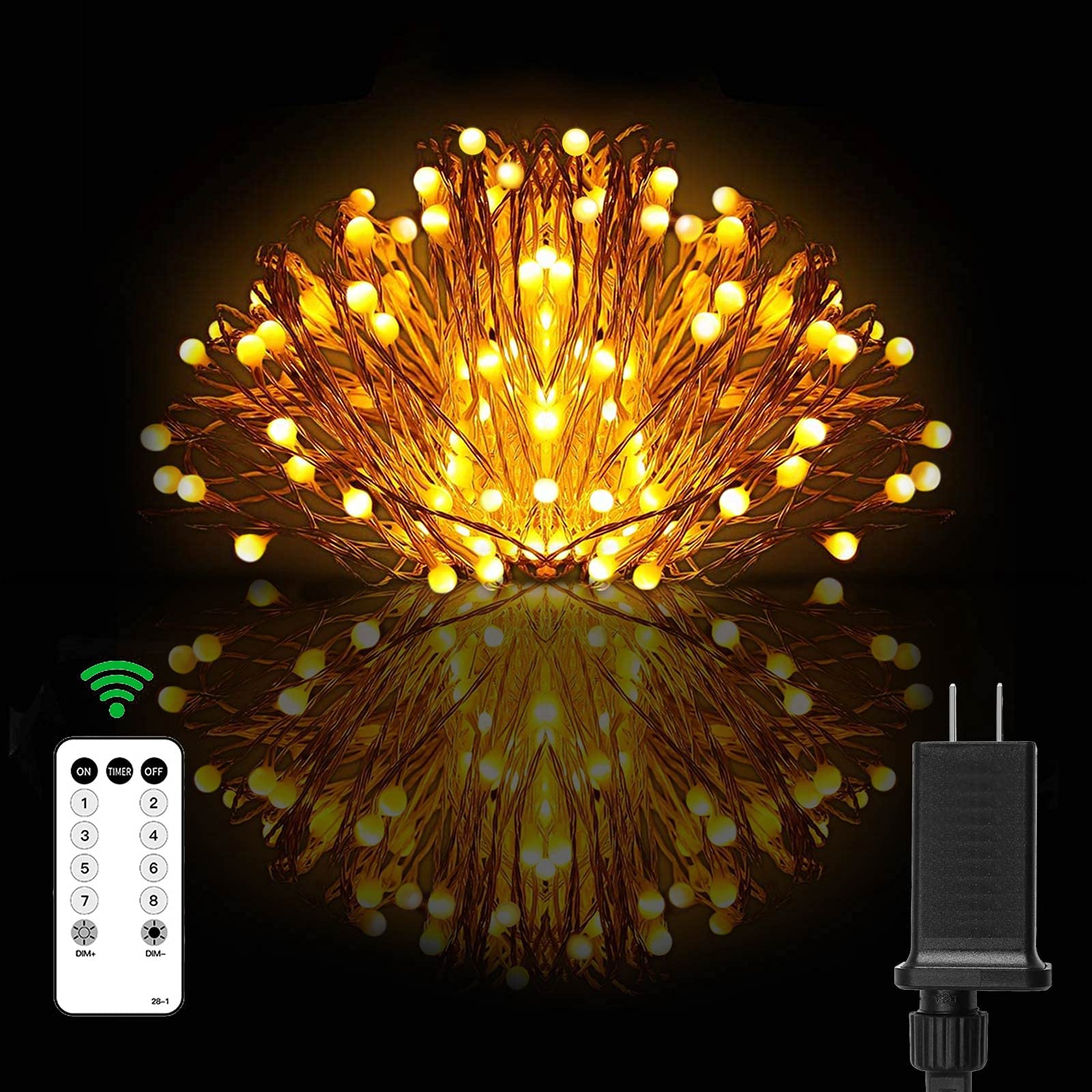Remote-Controlled 200 LED Fairy Lights - 76ft Waterproof for Christmas & Home Decor