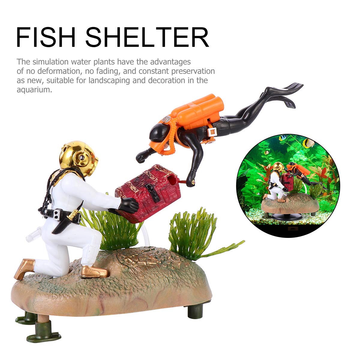 Retro Resin Aquarium Decorations - Fish Tank Stand & Air Ornament for Desktop, Home & Office - Perfect for Aquascaping & Fish Tank Landscaping