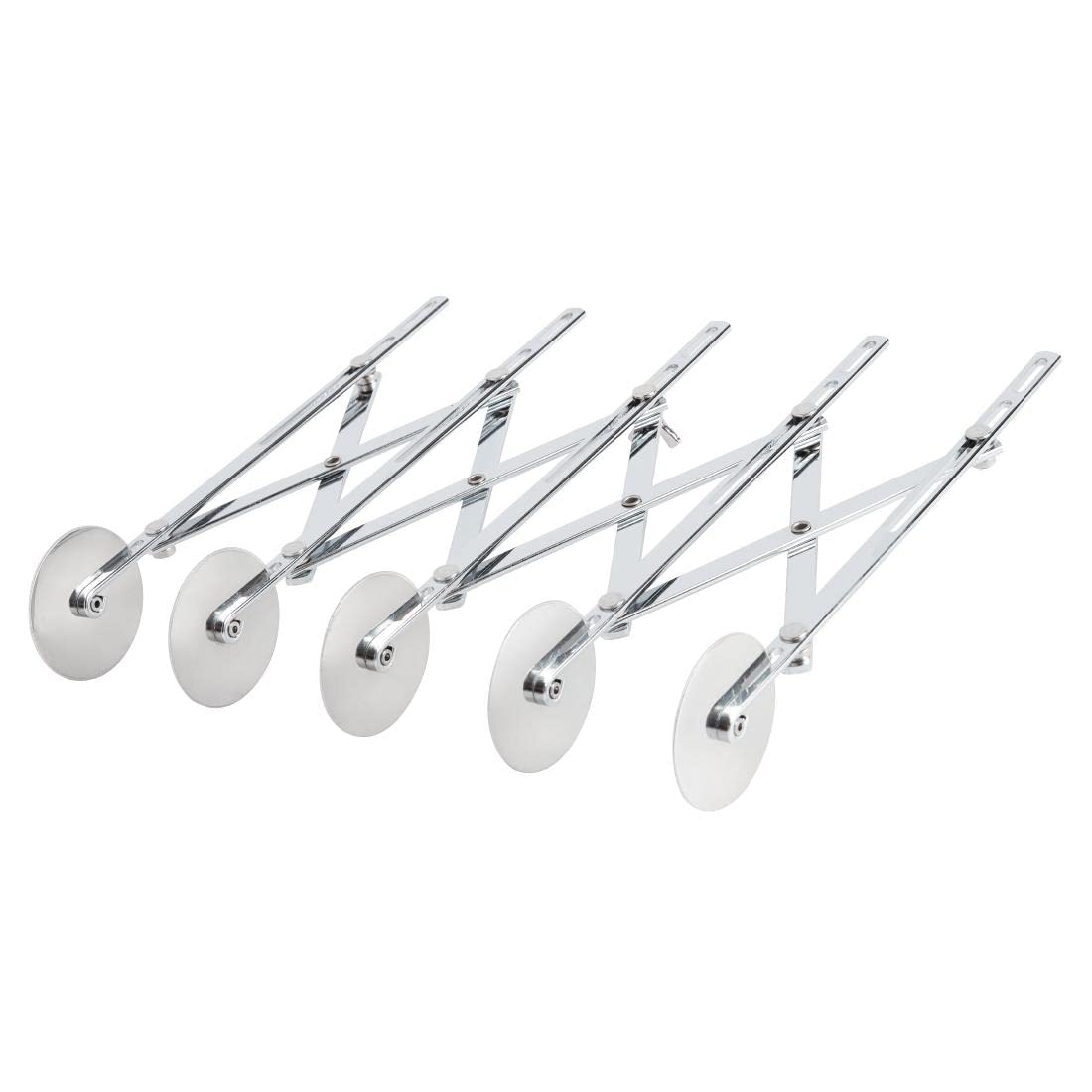 Schneider 5-Wheel Expandable Stainless Steel Dough Cutter - Professional Pizza Dough Divider & Pastry Cutter for Baking, Cooking & Restaurant Use