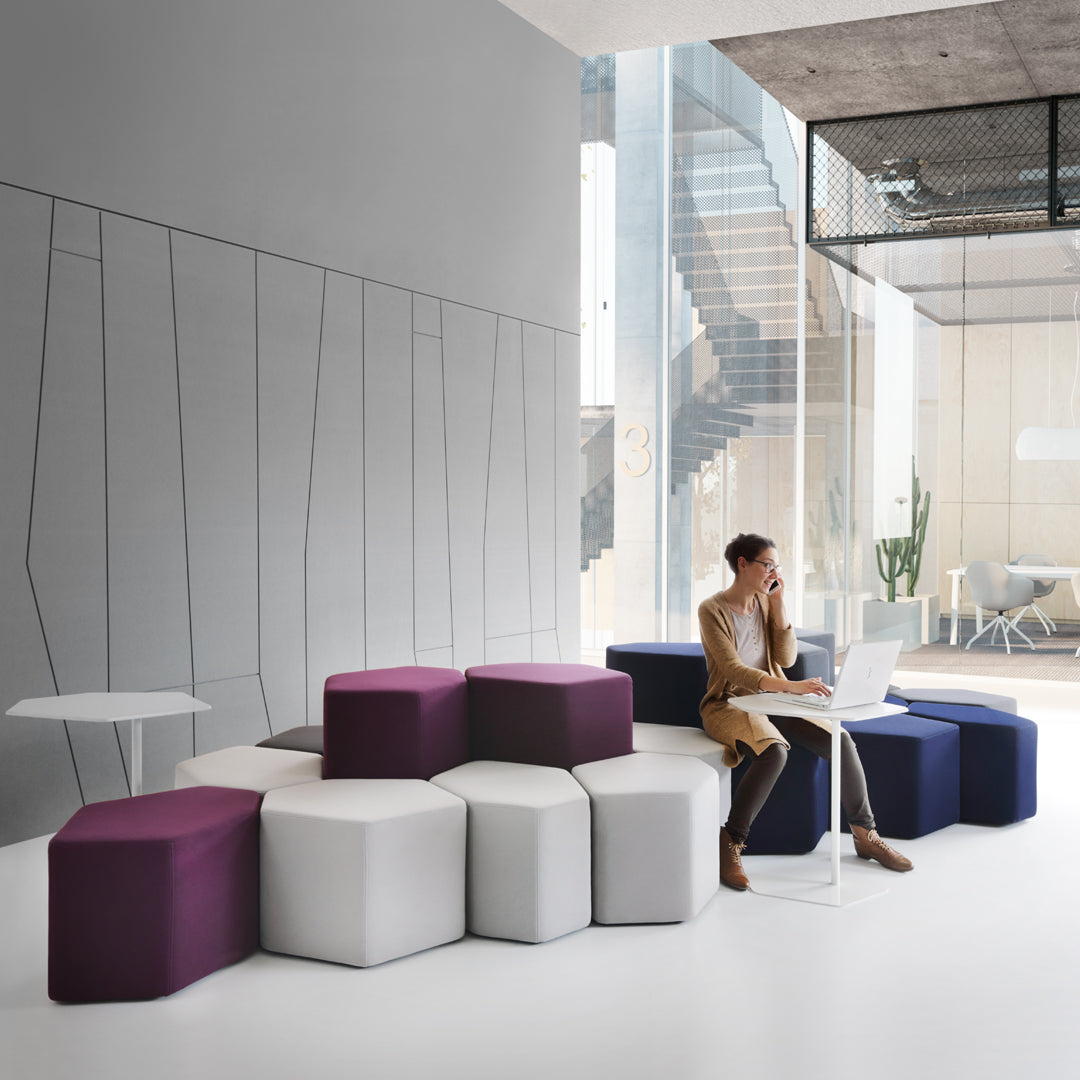 Andreas Krob Bazalto Pouf MDD - Modern Round Footstool Ottoman for Living Room, Bedroom, or Office - Perfect for Extra Seating and Stylish Home Decor