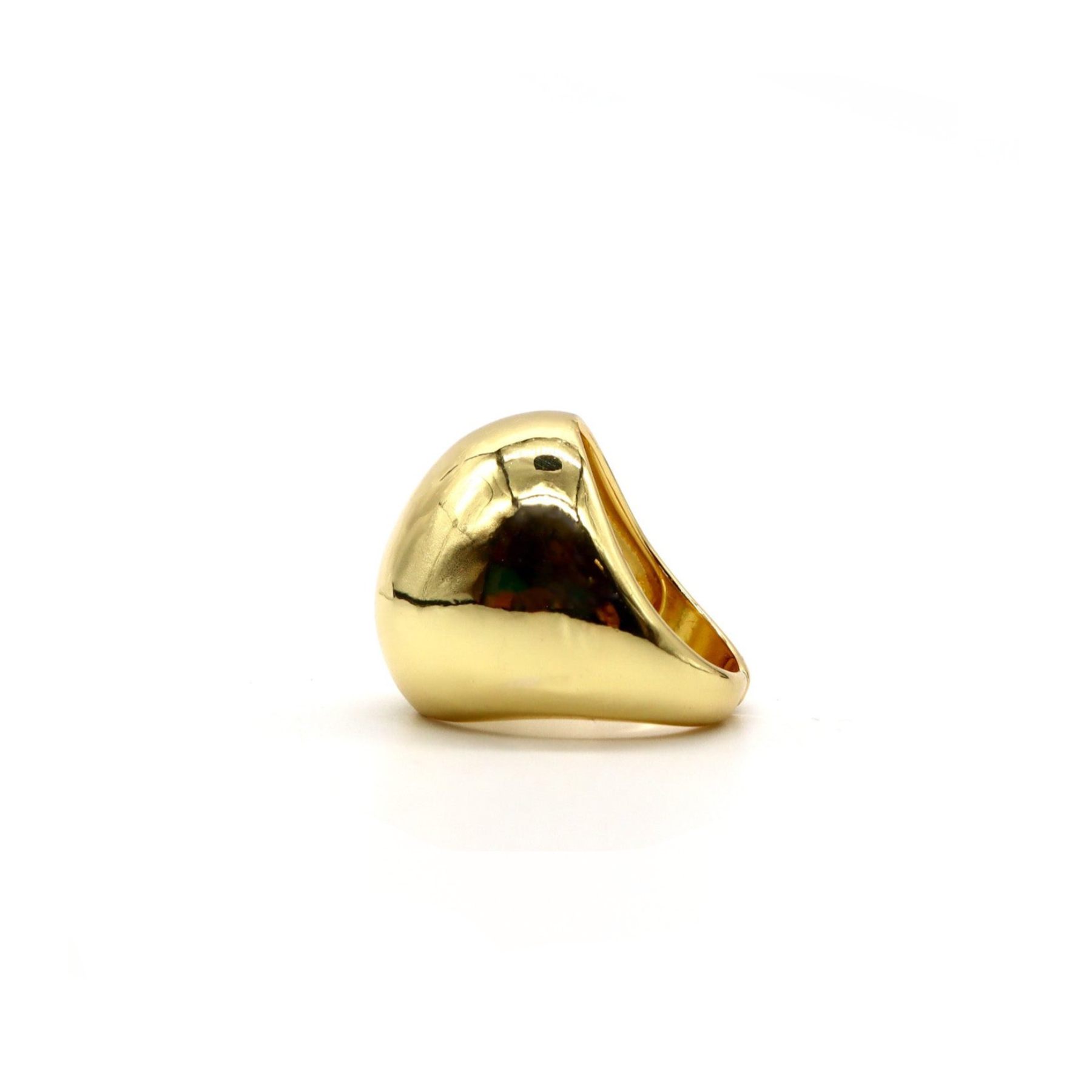 Gold Plated Bold Dome Ring – High Shine Finish Jewelry for Women, Perfect for Parties, Weddings & Everyday Wear