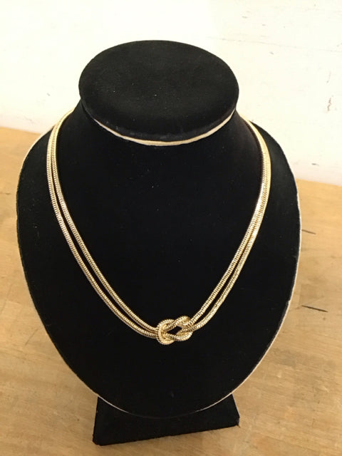 Tiffany Inspired Gold Love Knot Pendant Necklace - Perfect for Valentine's Day Gifts, Anniversaries & Romantic Occasions
