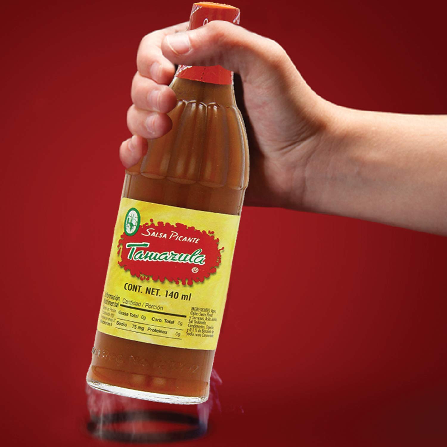 Tamazula Red Hot Sauce - All Natural, Gluten Free & Vegan Mexican Salsa (140ml, Pack of 5) | Spicy Red Pepper Sauce for Tacos, Nachos, Burgers & Cooking | Perfect for Chips, Fast Food, Lunch & Snacks