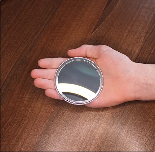 Handheld Mirror 77mm - Portable & Stylish Vanity Mirror for Makeup, Travel, and Home Decor | Guatemalan Craftsmanship
