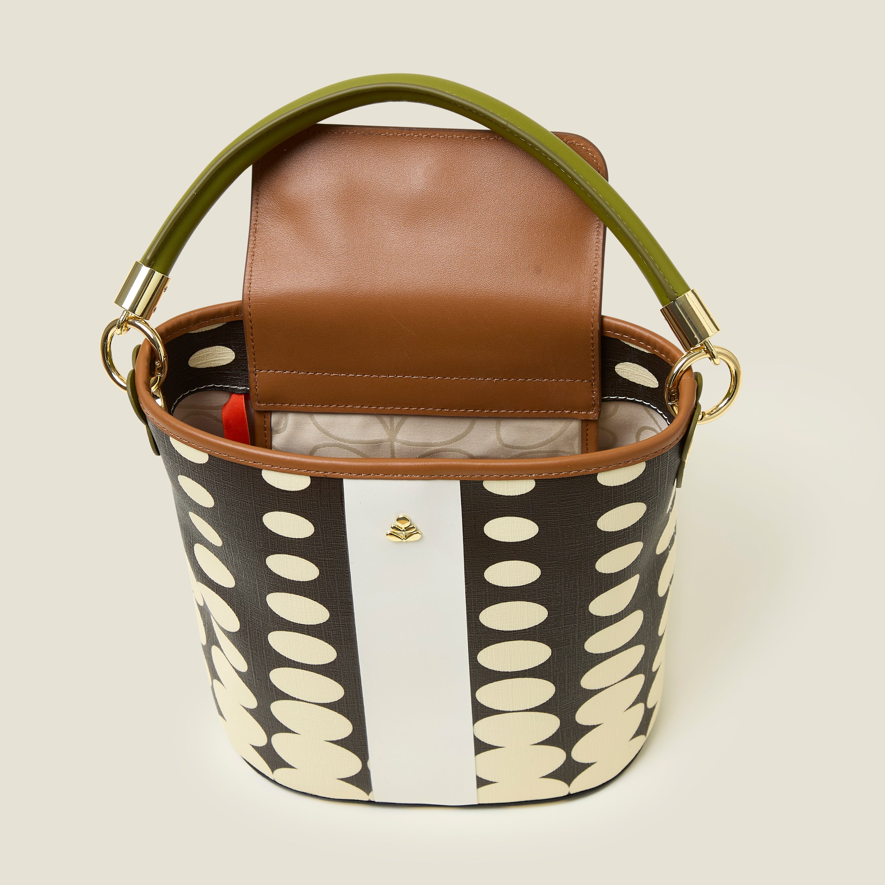 Smile Sling Crossbody Bag - Stylish Optical Oval Mocha Leather Purse for Women | Perfect for Work, Travel & Everyday Use