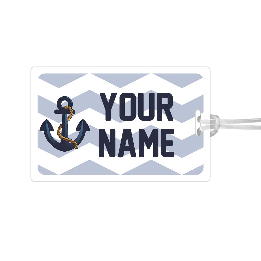 Durable Large Luggage Tag with Anchor Design - Waterproof Travel ID Tag for Suitcases, Backpacks & Carry-Ons - Perfect for Airports, Cruises & Business Trips