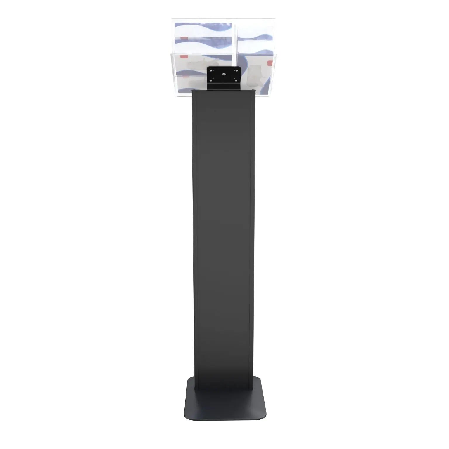 Premium Locking Sanitizing Station Stand with Graphic Card Slot - Hygienic Hand Sanitizer Holder for Offices, Schools & Public Spaces