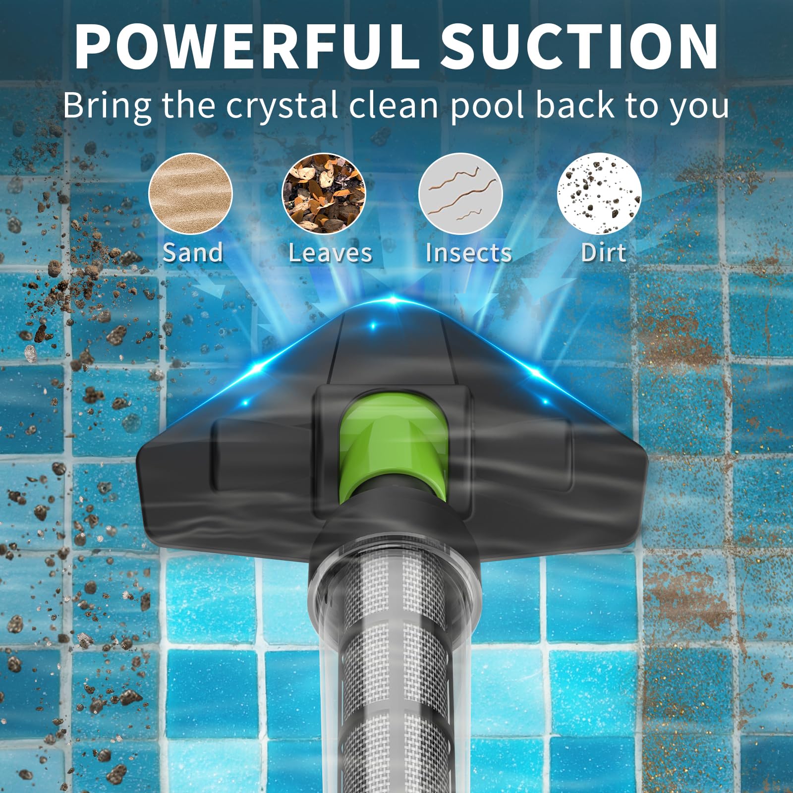 Handheld Cordless Pool Spa Hot Tub Vacuum Cleaner - Rechargeable for Sand & Debris, Ideal for Small Pools, Above-Ground Pools, Hot Tubs, Spas - Perfect for Quick Cleanups & Maintenance