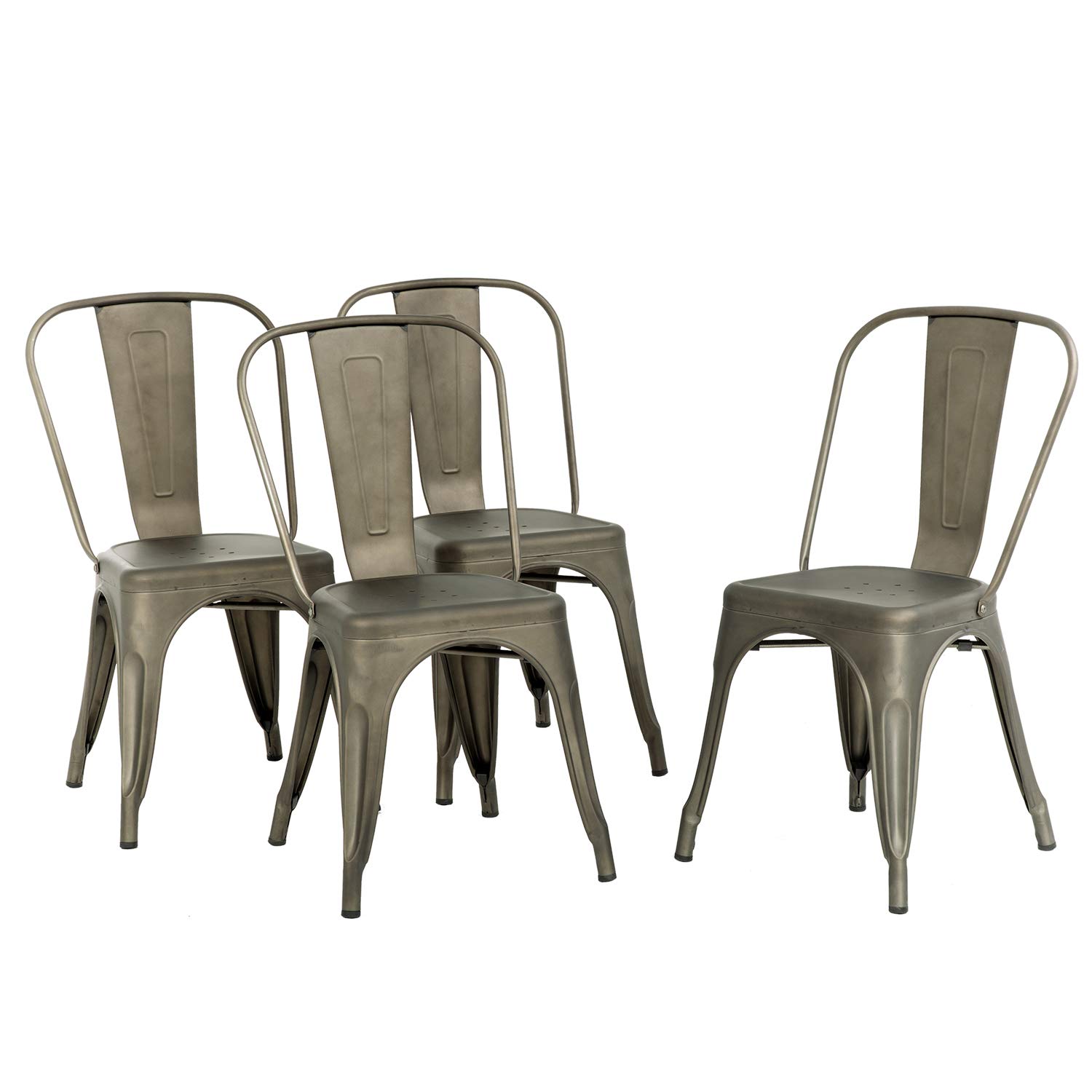 4-Pack Metal Dining Chairs Set - 18