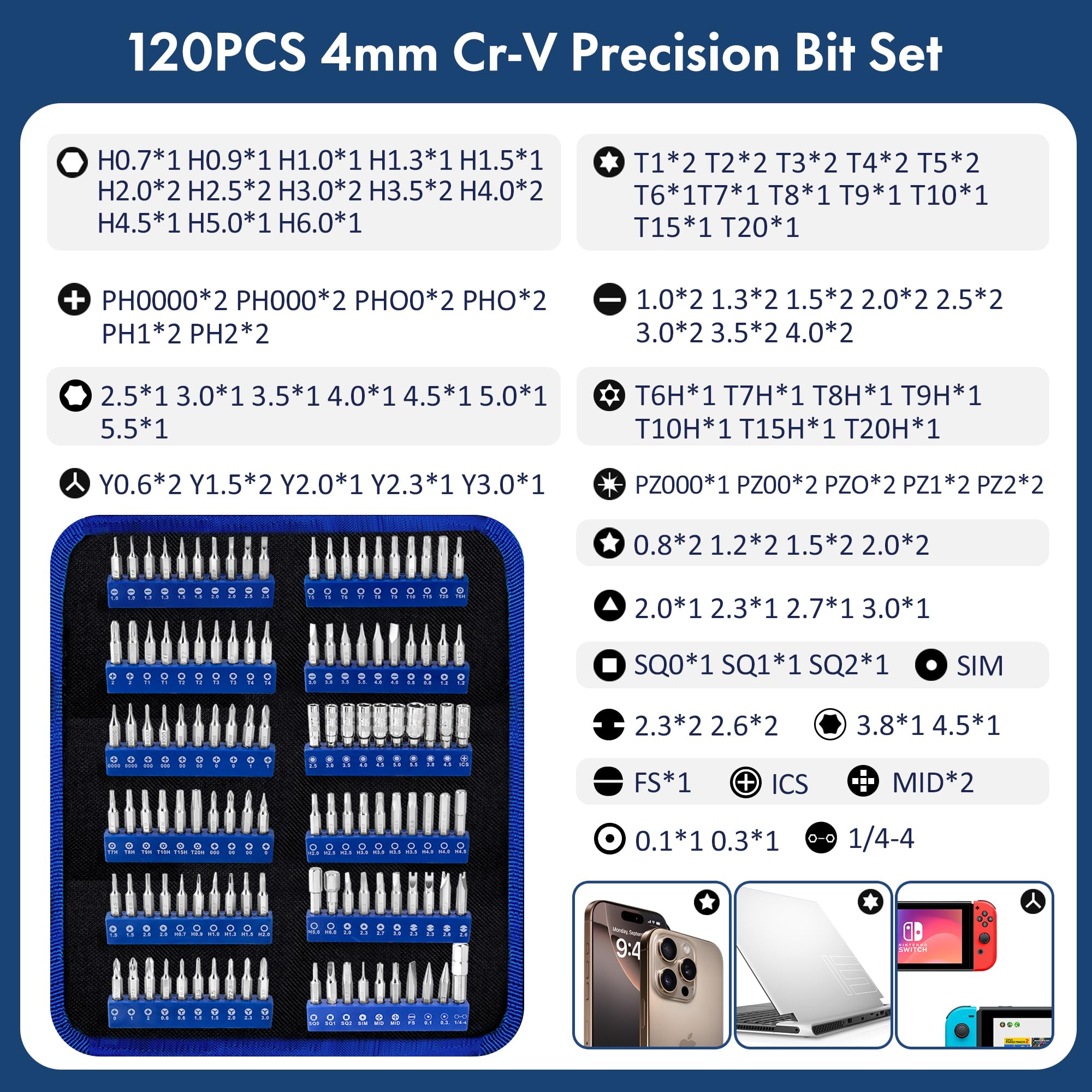XOOL 140 in 1 Precision Screwdriver Set - Professional Magnetic Repair Tool Kit for Electronics, MacBook, iPhone, Laptop, Game Console & Tablet | 120 Bits for Computer, Phone & Device Maintenance | Perfect for DIY Repairs, Tech Enthusiasts & Professional Technicians