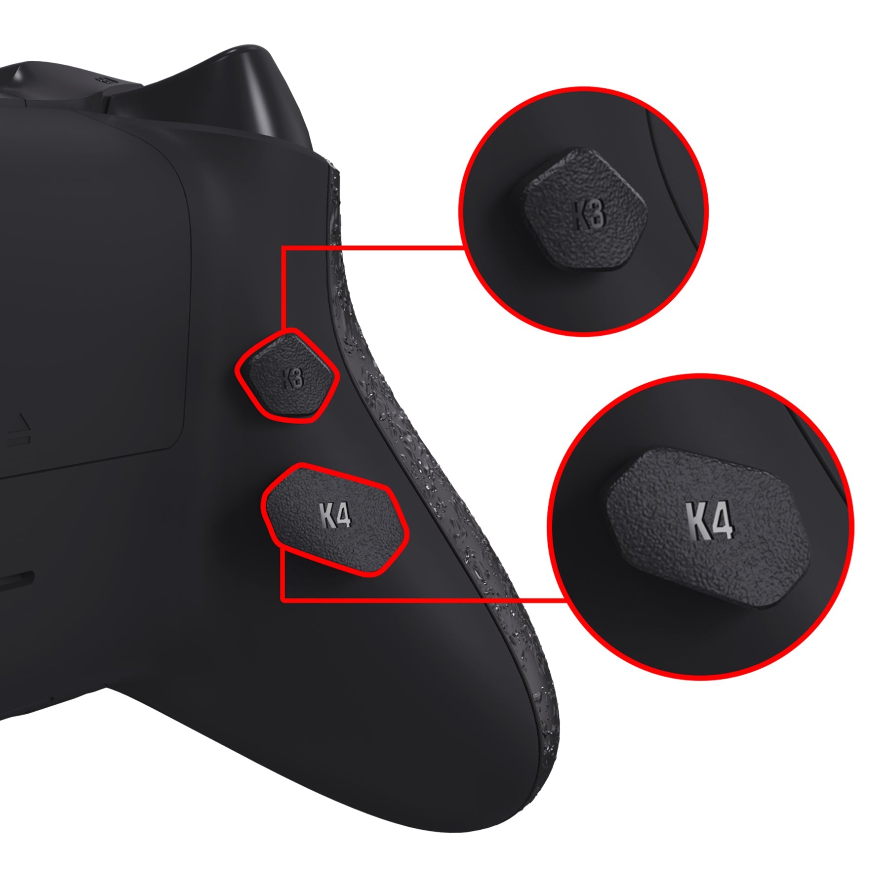 eXtremeRate Hope Remap Kit for Xbox Series X & S Controller - Textured Black Grip & Back Buttons - Customize Your Gameplay for FPS, Racing & Fighting Games