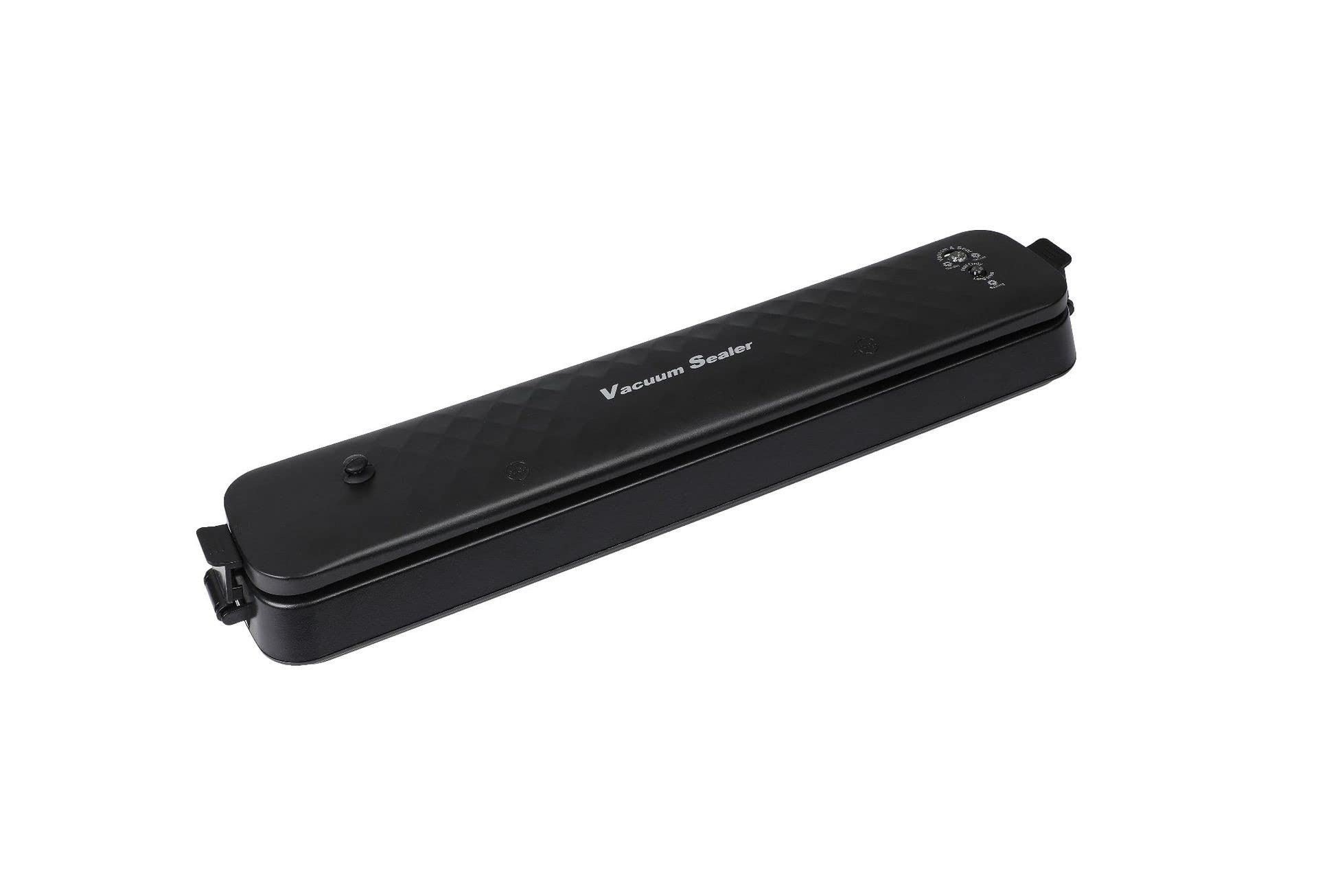 **DAMASAY Automatic Vacuum Sealer Machine for Food Preservation - Dual Mode (Seal & Vacuum), Works with Dry/Wet/Soft/Powder Foods, One-Touch Operation, Includes Universal Vacuum Bags (Black) - Perfect for Meal Prep, Sous Vide & Long-Term Storage**