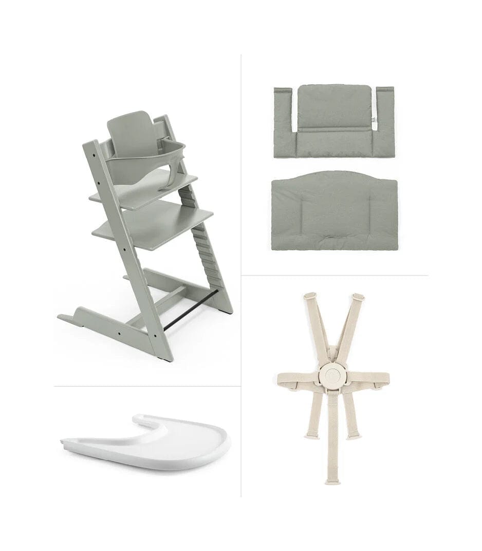 Stokke Tripp Trapp Complete High Chair with Cushion & Tray - Adjustable Baby Feeding Chair for Toddlers - Perfect for Dining, Playtime & Learning Activities