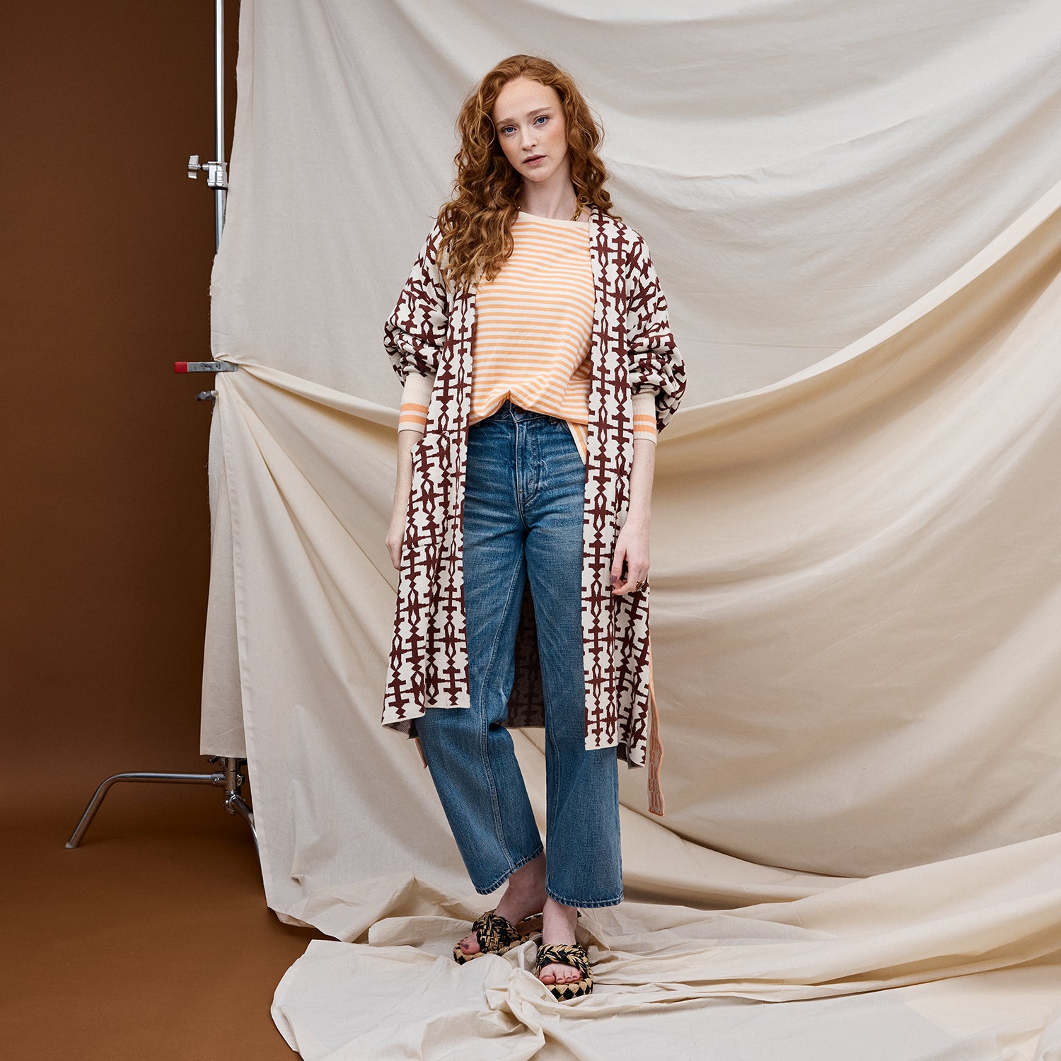Amata Jacquard Robe for Women - Luxury Kimono Style Bathrobe with Floral Pattern - Perfect for Spa, Bridal Shower & Relaxation at Home