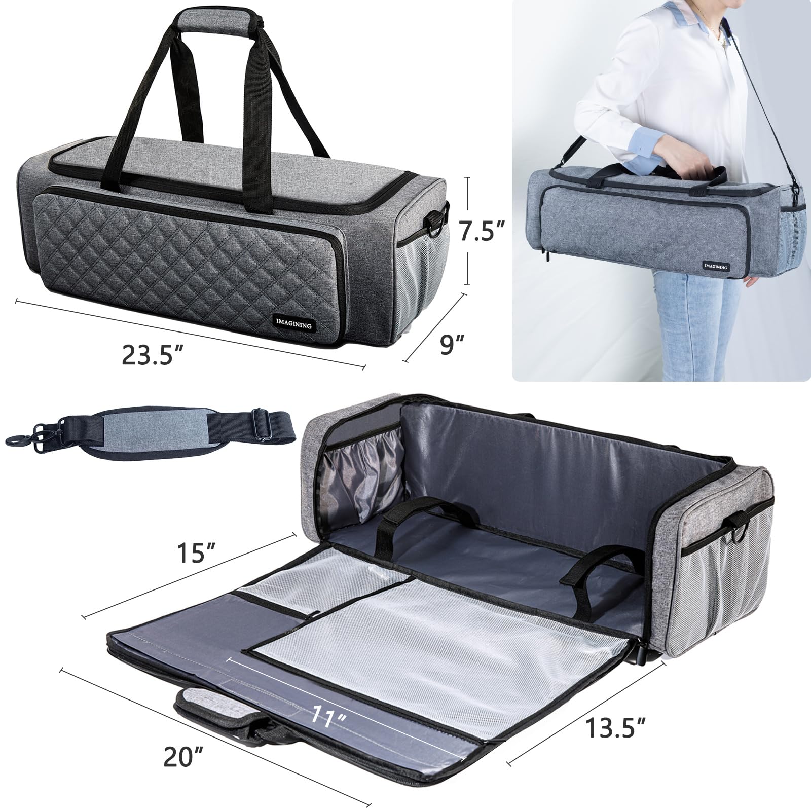 Premium Carrying Case Bag for Cricut Maker 4/3, Explore 4/3/Air 2 - Large Storage Organizer for Cricut Machines & Accessories - Perfect for Crafting, Travel & Home Organization