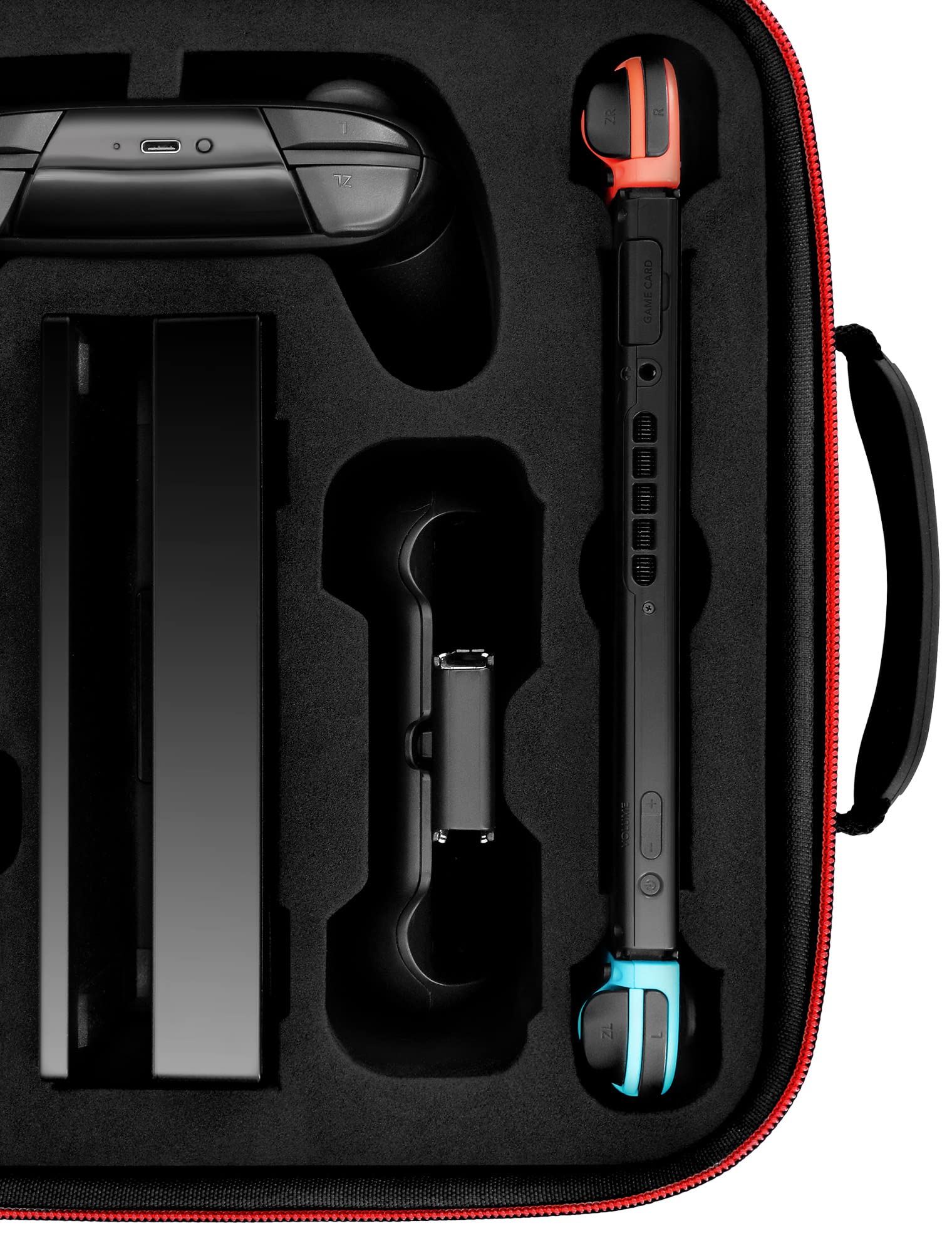 Premium Nintendo Switch & OLED Case - 21 Game Card Slots, Full Protection Travel Bag for Switch Console & Pro Controller Accessories (Green) | Perfect for Gaming On-The-Go & Travel Protection