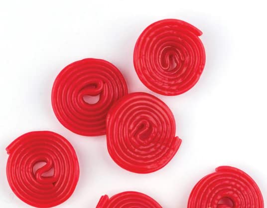 SweetGlob Licorice Wheels - Natural Strawberry Flavored Candy (1 Pound Bag) - Perfect for Movie Nights, Party Favors & Sweet Treats at Home